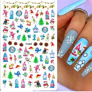 💌 BO/GO$6 Gnomes Winter Gnomes Nail Stickers